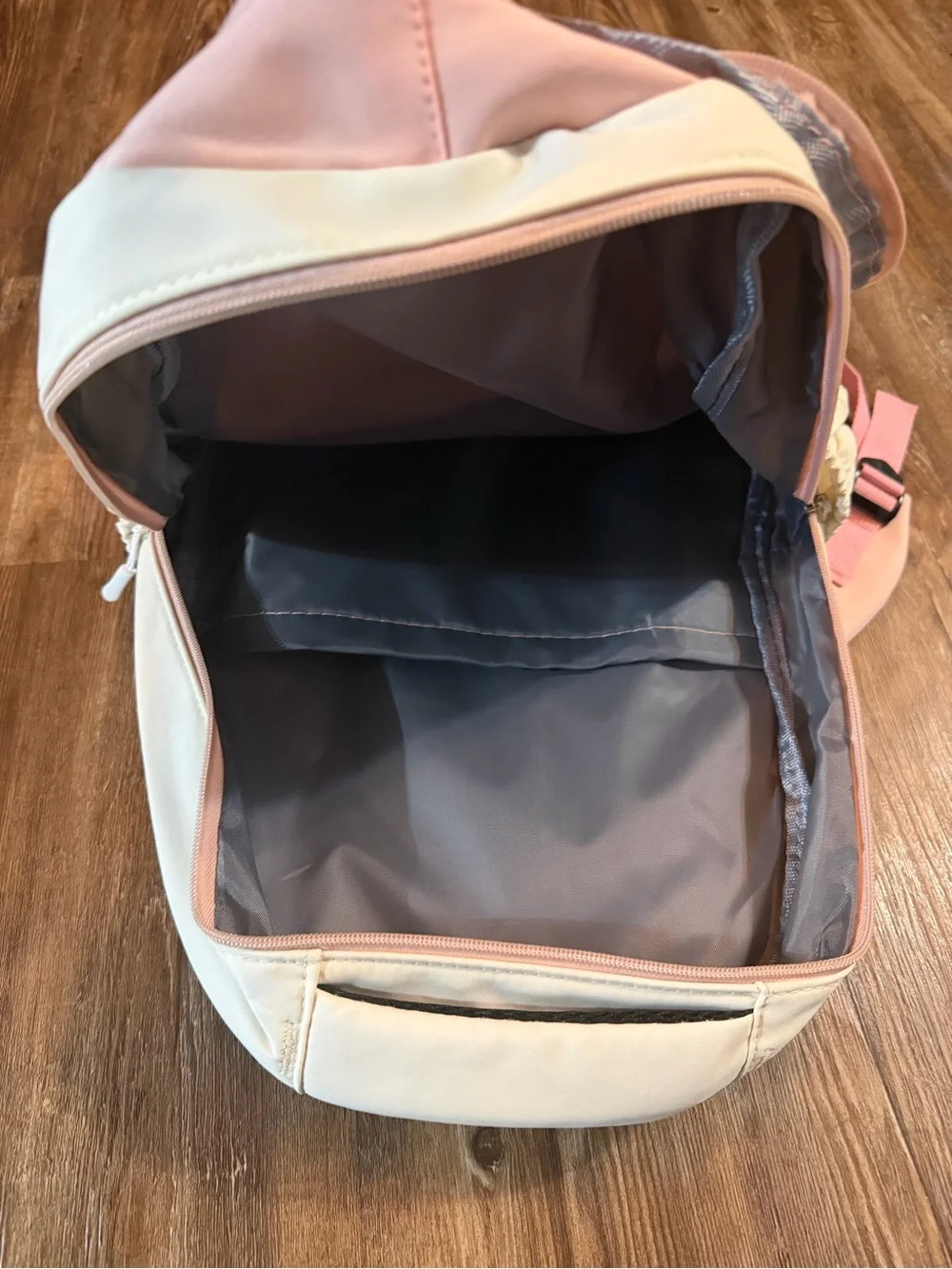 Pink Kids Backpack with Plush Charm